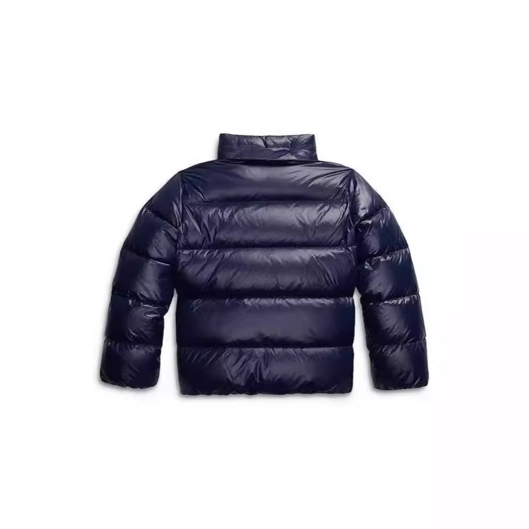 Shiny Puffer Jacket – Short Winter Jacket for Women with Modern Hood