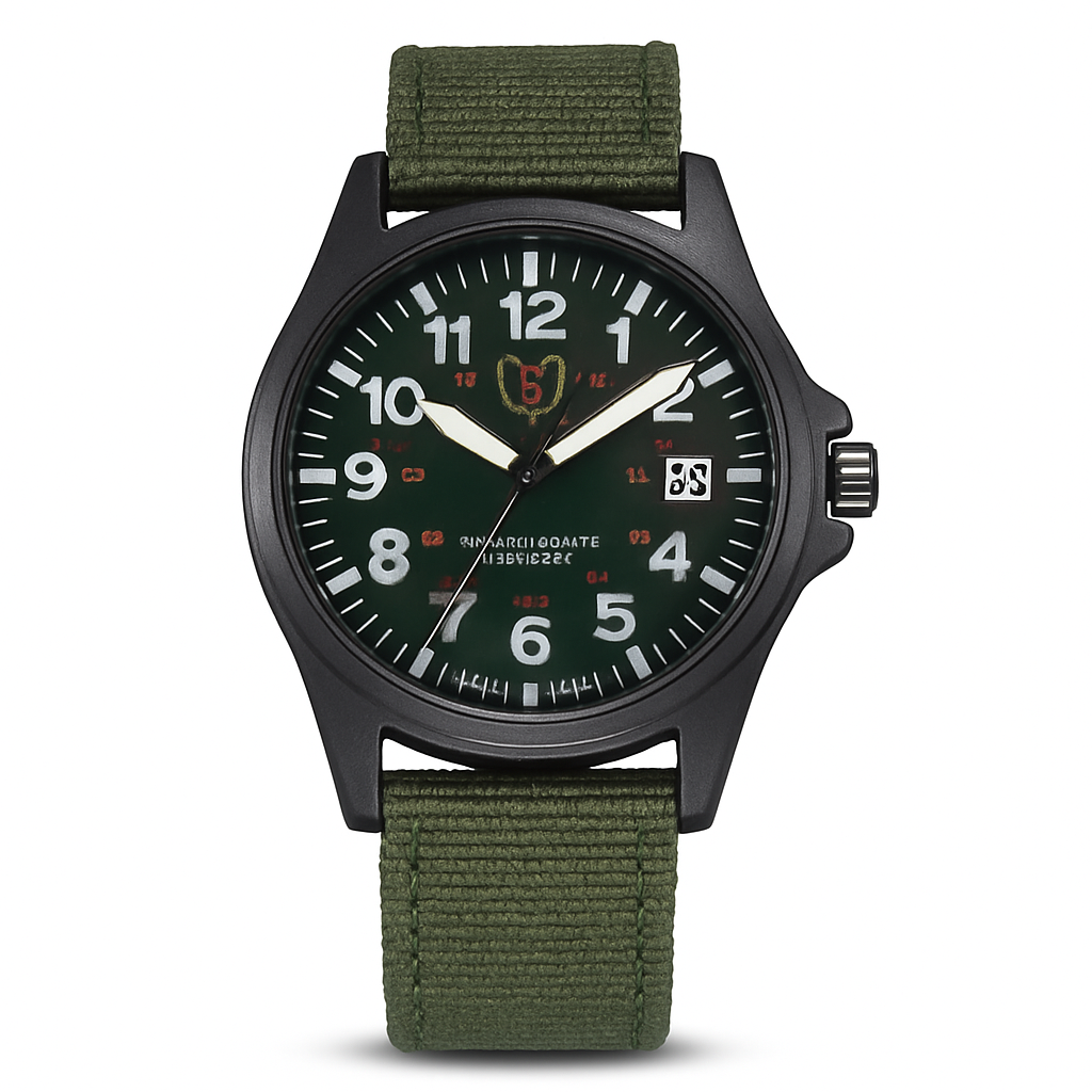 Orologio da uomo in tela impermeabile stile militare