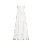 Enchanted Corset Maxi Dress With Lace Up Back