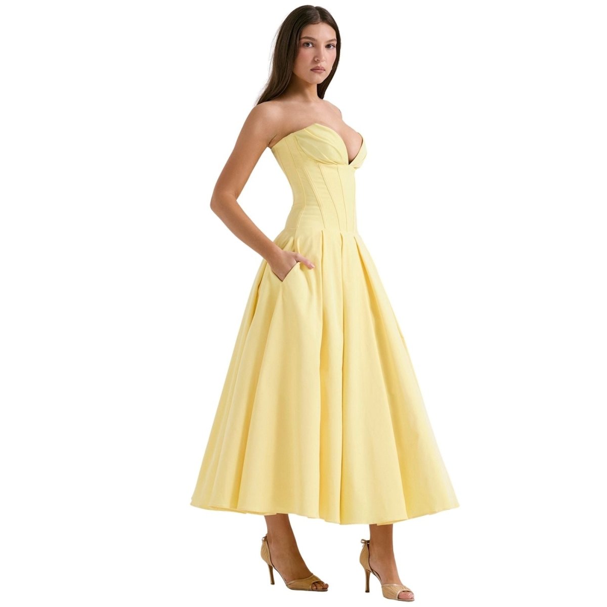 Strapless Midi Dress