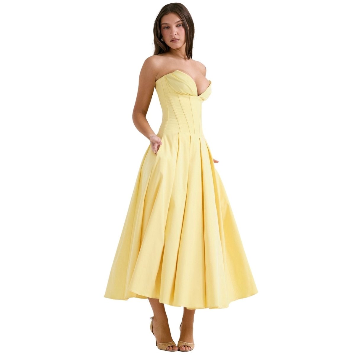 Strapless Midi Dress