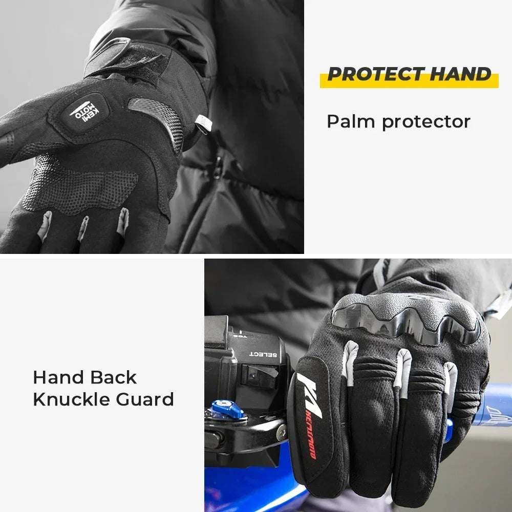 Gants Chauffants Thermo Grip pour Motards | Recharge USB & Confortables