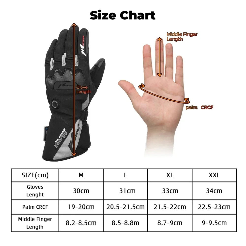 Gants Chauffants Thermo Grip pour Motards | Recharge USB & Confortables