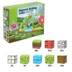 Blocs magnétiques de construction 100 pcs – magnetic toy blocks éducatifs inspirés du jeu