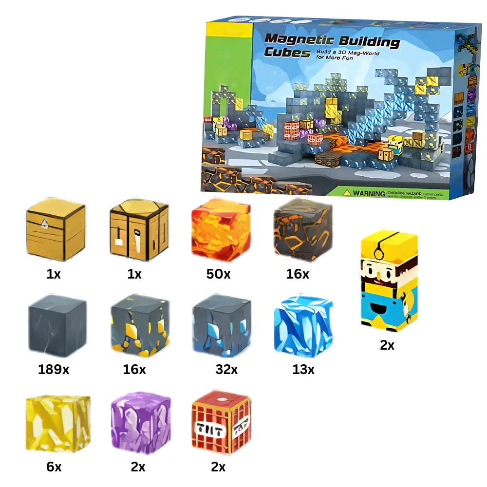 Blocs magnétiques de construction 100 pcs – magnetic toy blocks éducatifs inspirés du jeu