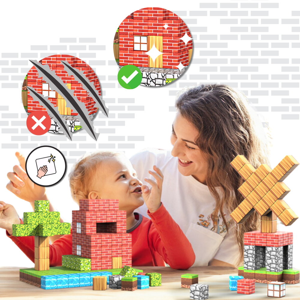 Blocs magnétiques de construction 100 pcs – magnetic toy blocks éducatifs inspirés du jeu