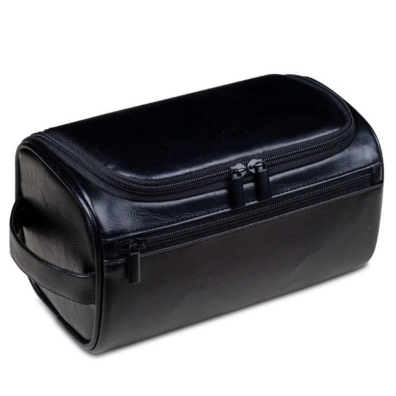 Mens Leather Wash Bag – Premium Toiletry Dopp Kit | Waterproof Travel Organizer