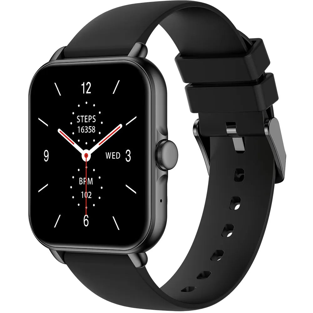 Smartwatch Damen eckig mit Schrittzähler und Telefonfunktion ohne Handy, ultradünne Fitnessuhr