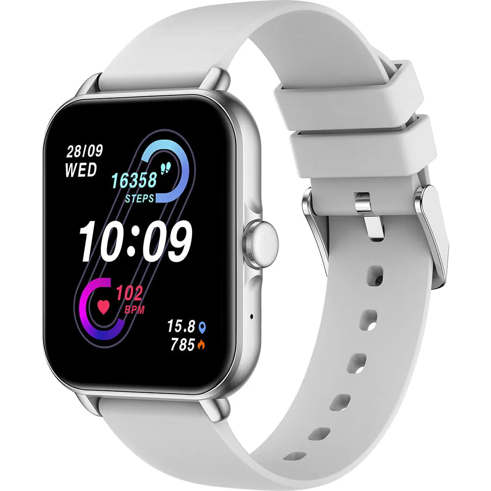Smartwatch Damen eckig mit Schrittzähler und Telefonfunktion ohne Handy, ultradünne Fitnessuhr