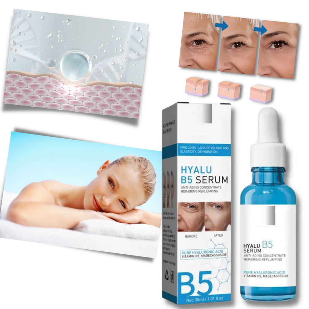 Sérum Hyalu B5 à l’acide hyaluronique – gel anti-âge visage aux bienfaits hydratants et lissants