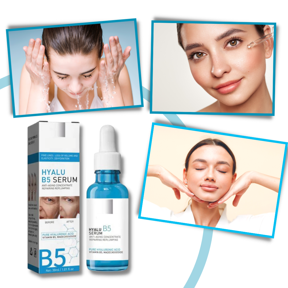 Sérum Hyalu B5 à l’acide hyaluronique – gel anti-âge visage aux bienfaits hydratants et lissants