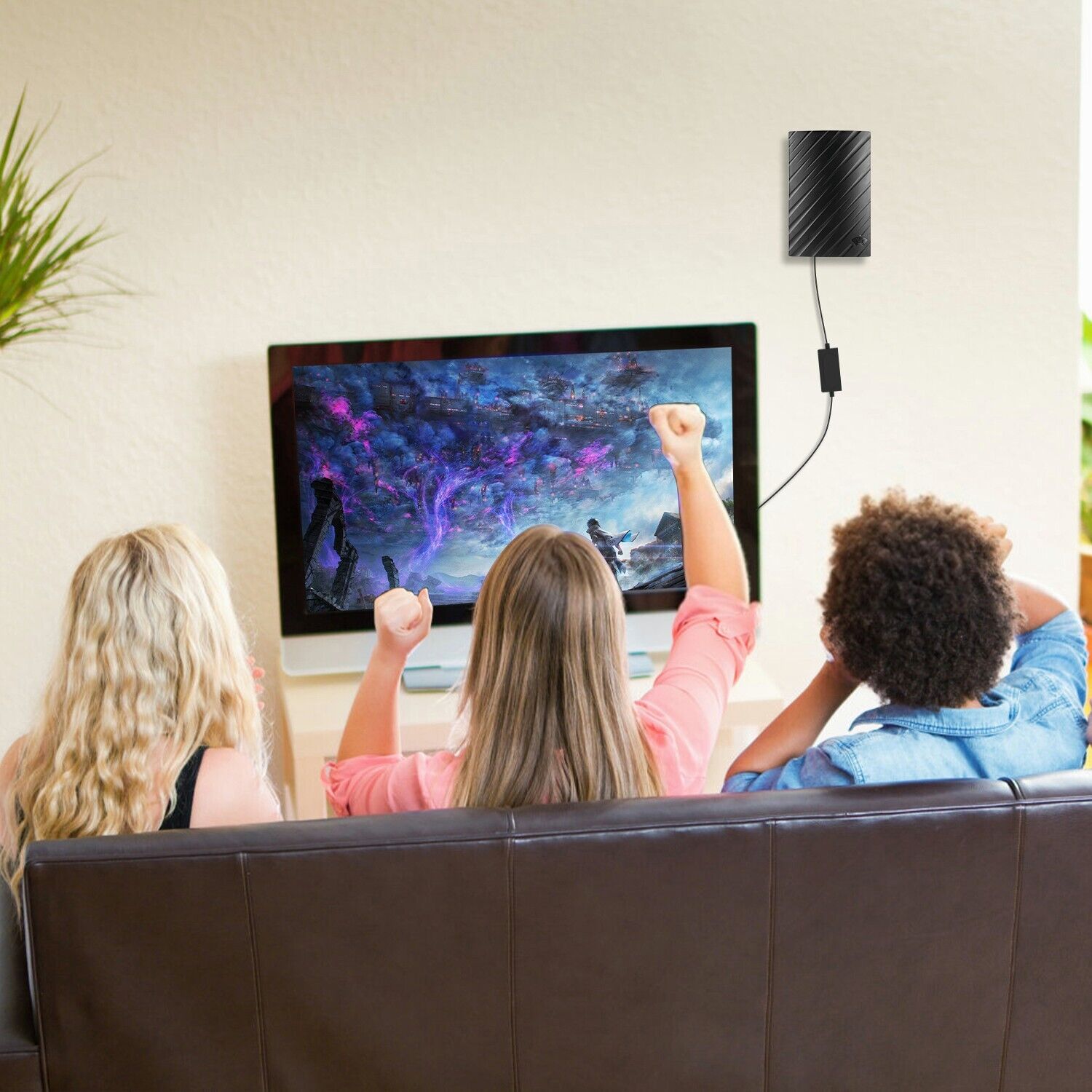 Antenna TV Digitale 4K da Interno a Lunga Portata – Fino a 600 Miglia di Ricezione