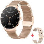 Kleine Slim Smartwatch Damen mit flachem Design, Fitnessfunktionen und Hybridstil für Herren