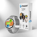 Kleine Slim Smartwatch Damen mit flachem Design, Fitnessfunktionen und Hybridstil für Herren