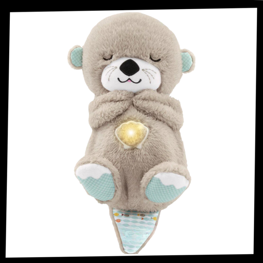 Peluche loutre apaisante qui respire – sensation utérus et berceuse pour sommeil bébé naturel