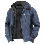 Men’s Outdoor Jacket | Durable Polyester, Adjustable Hood & Insulated for Cold Weather