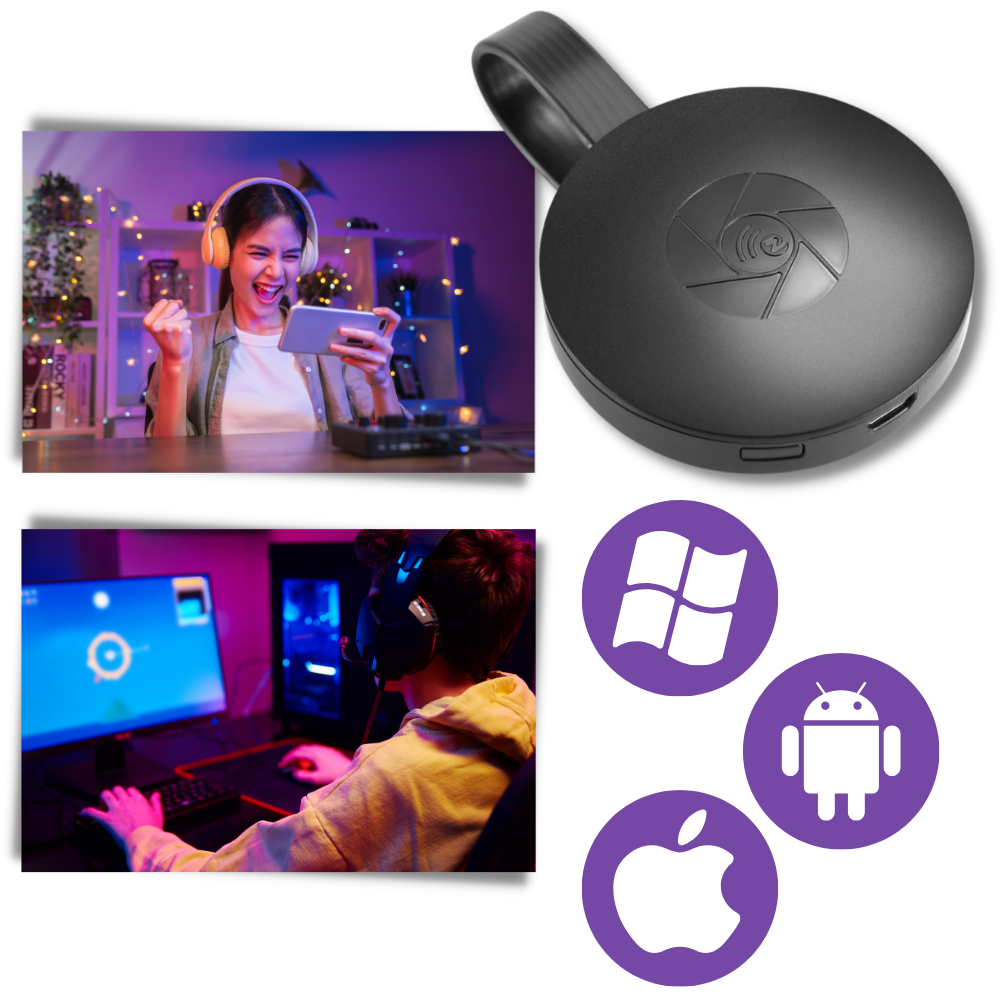 Clé HDMI chromecast TV sans fil pour projection mobile – compatible chrom cast et achat facile