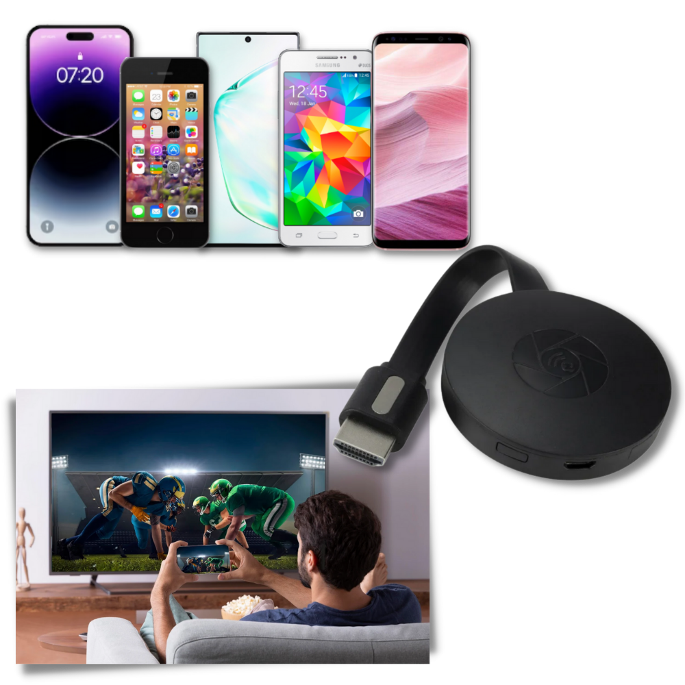 Clé HDMI chromecast TV sans fil pour projection mobile – compatible chrom cast et achat facile