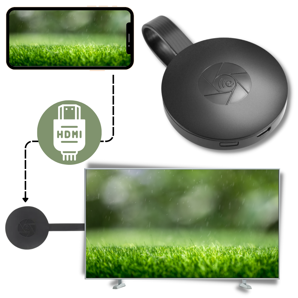 Clé HDMI chromecast TV sans fil pour projection mobile – compatible chrom cast et achat facile
