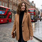 Women’s Structured Blazer Coat | Tailored, Buttoned Design for Business & Smart Casual Wear