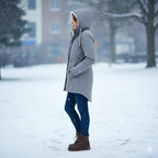 Hooded Winter Jacket for Women – Comfortable Long Coat with Pockets