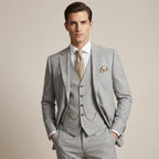 Men’s Slim Fit Three-Piece Suit | Tailored Jacket, Waistcoat & Trousers for Weddings and Formal Events