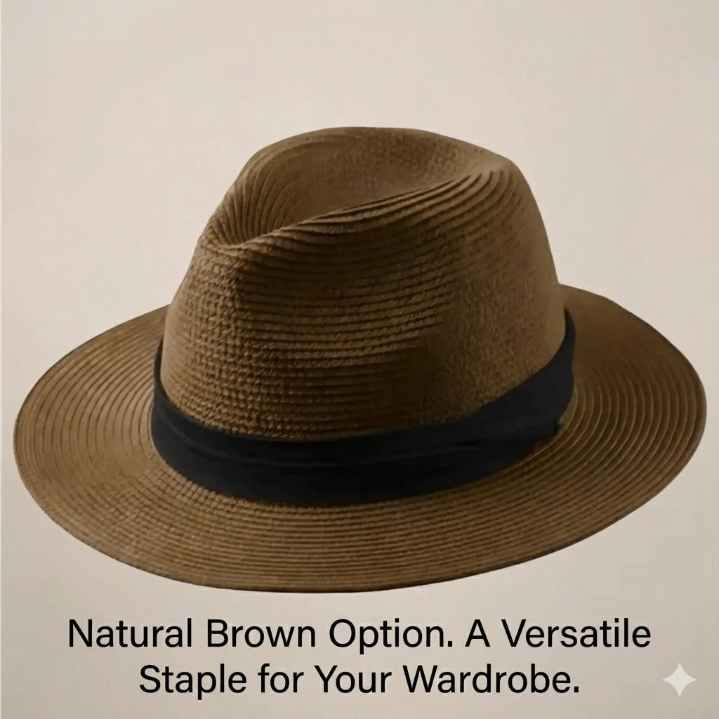 Men’s Handmade Panama Hat | Wide Brim, Classic Crown & Ideal for Spring/Summer Smart Casual Wear