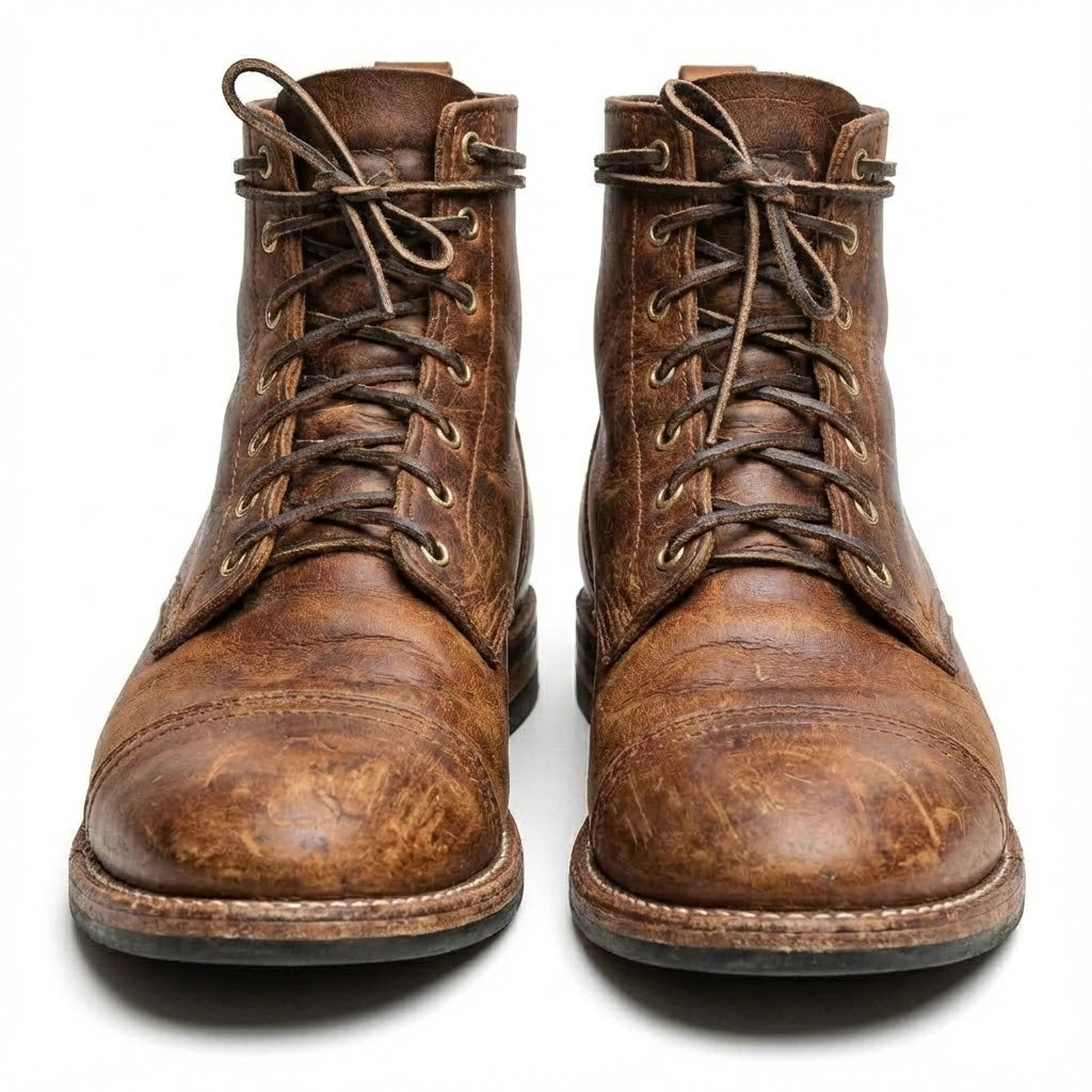 Ankle Boots for Men – Premium Leather Lace-Up Style | Brown Casual/Smart Everyday Wear