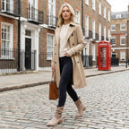 Womens Boots Slouch – Flat Suede Ankle Style