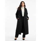 Ladies Wool Overcoat - Long Overcoat for Winter