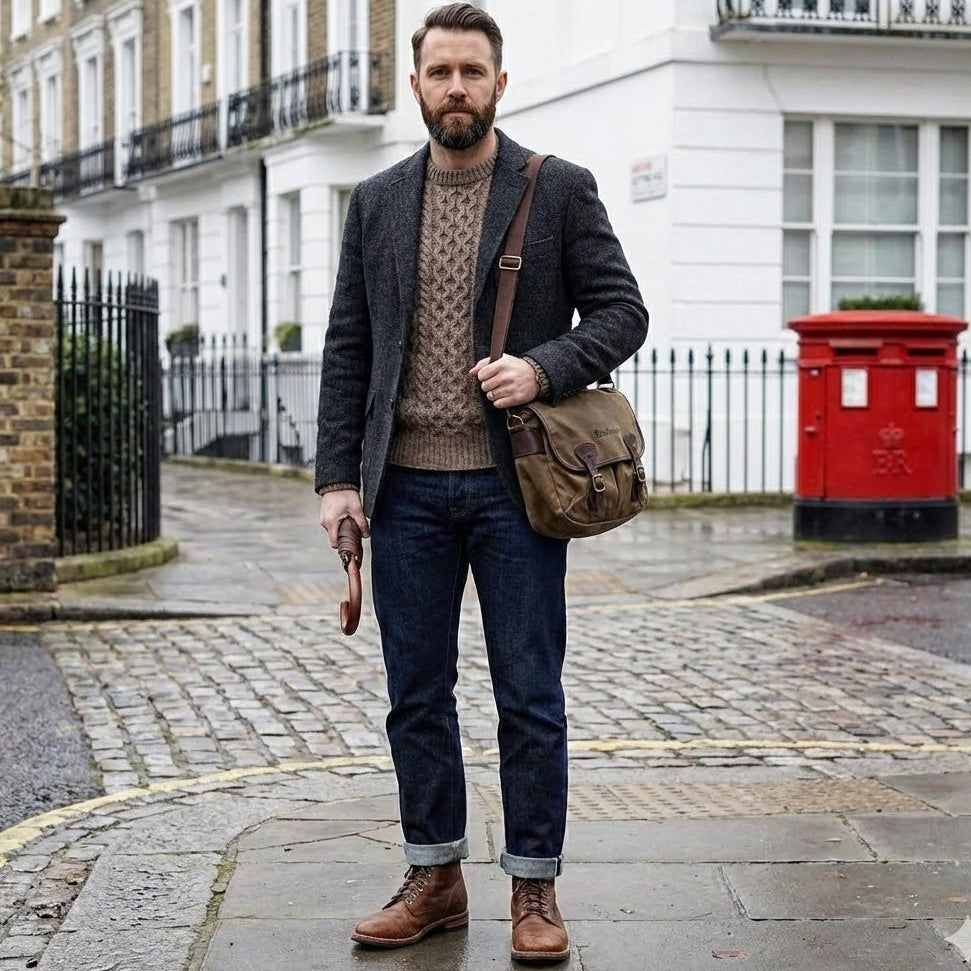 Ankle Boots for Men – Premium Leather Lace-Up Style | Brown Casual/Smart Everyday Wear