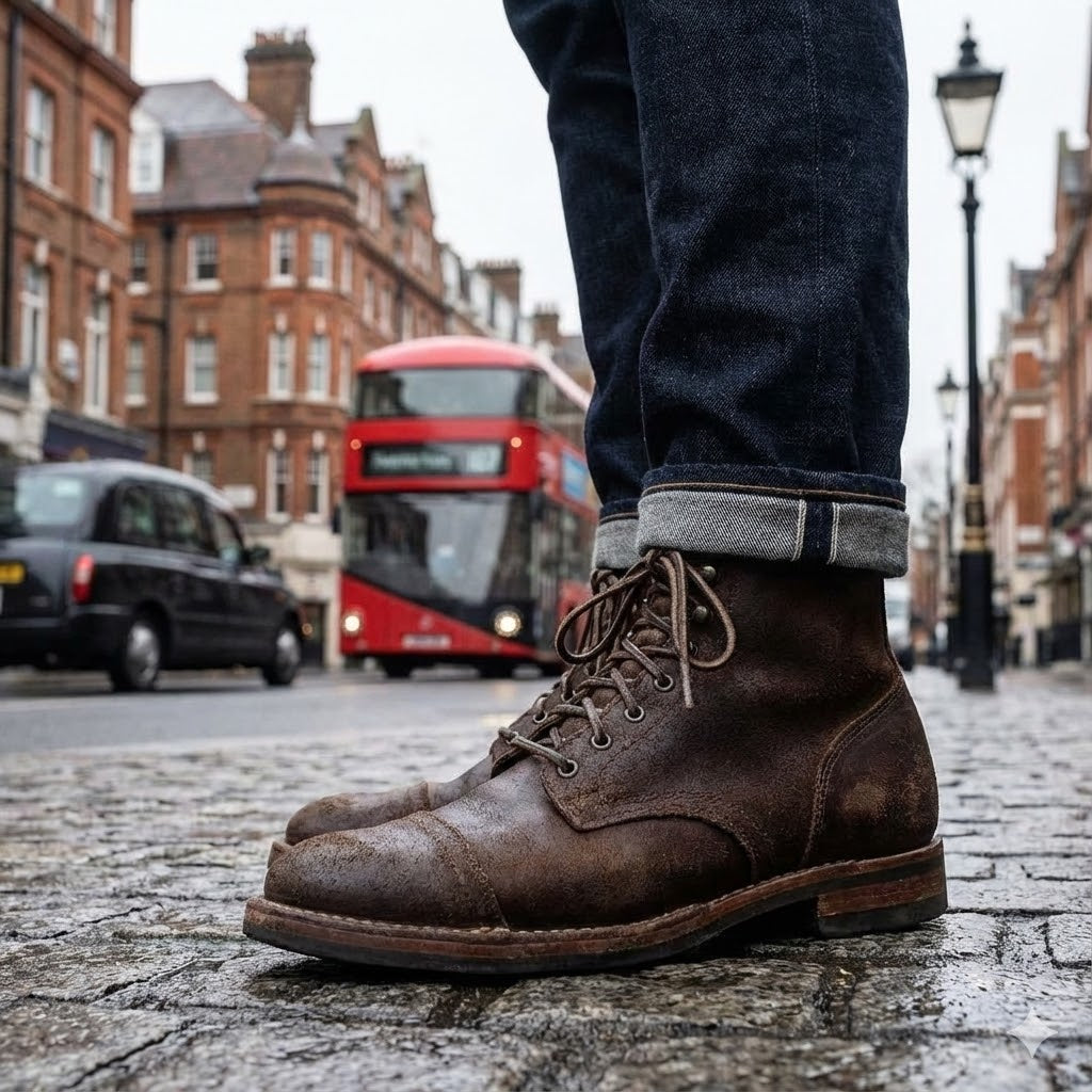 Ankle Boots for Men – Premium Leather Lace-Up Style | Brown Casual/Smart Everyday Wear