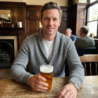 Men’s Ribbed Shawl Collar Cardigan | Smart Casual Layering with Front Pockets for Autumn & Winter