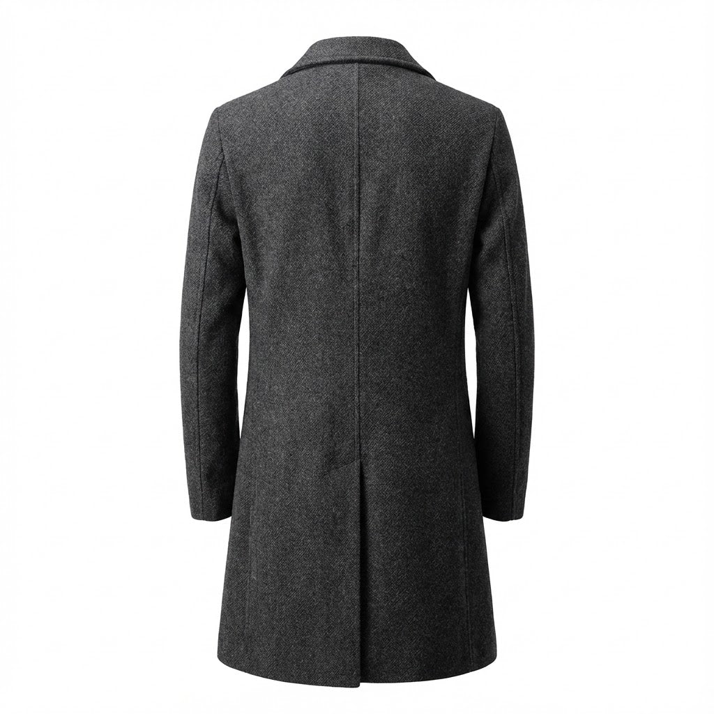 Winter Long Coat Men – Classic Wool Overcoat | Smart, Warm & Ideal for Formal or Casual Wear