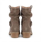 Womens Boots Slouch – Flat Suede Ankle Style