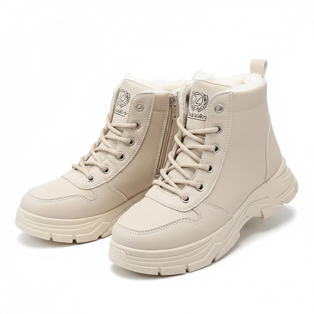 Winter Boots for Women - Casual, Solid Color Pattern, Ideal for the Cold Season