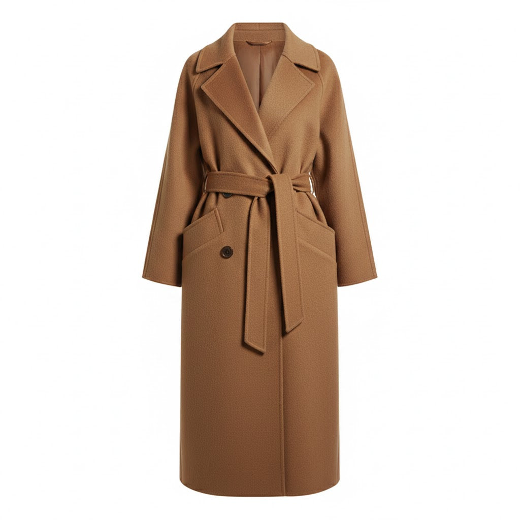 Ladies Wool Overcoat - Long Overcoat for Winter