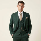 Men’s Slim Fit Three-Piece Suit | Tailored Jacket, Waistcoat & Trousers for Weddings and Formal Events