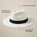 Men’s Handmade Panama Hat | Wide Brim, Classic Crown & Ideal for Spring/Summer Smart Casual Wear