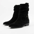 Womens Boots Slouch – Flat Suede Ankle Style