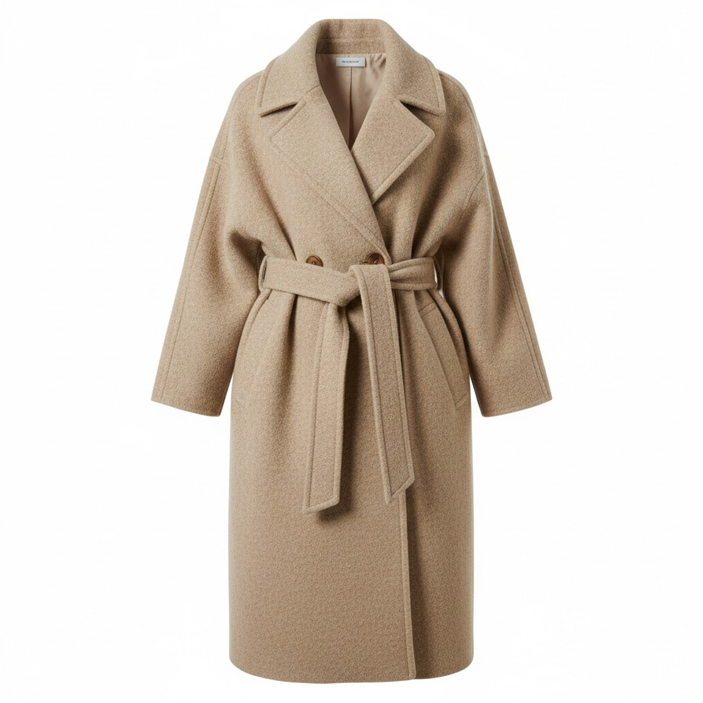 Ladies Wool Overcoat - Long Overcoat for Winter