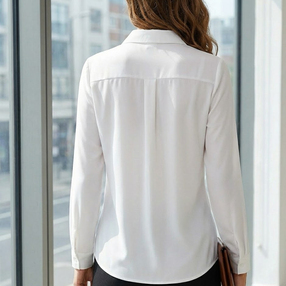 Women’s Tailored Blouse | Classic Button-Up Shirt for Business and Casual Daywear
