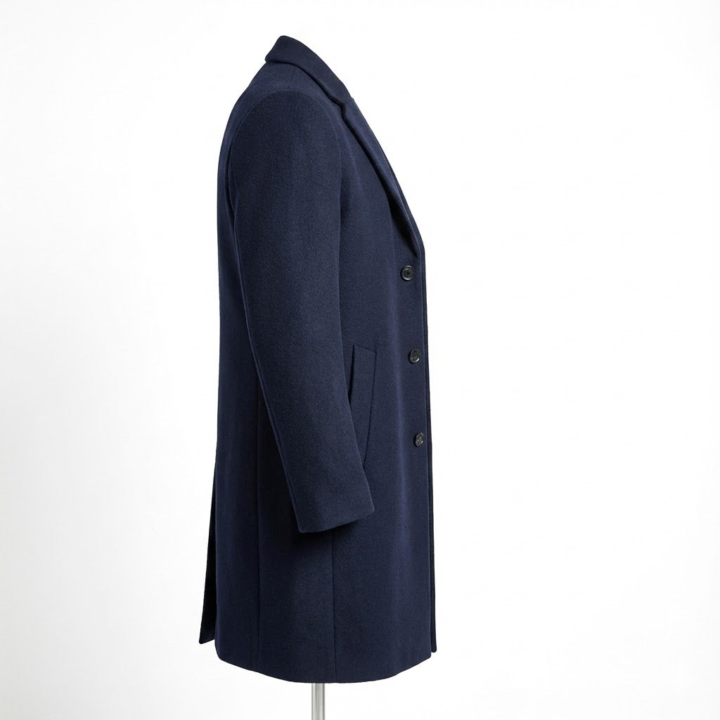 Winter Long Coat Men – Classic Wool Overcoat | Smart, Warm & Ideal for Formal or Casual Wear