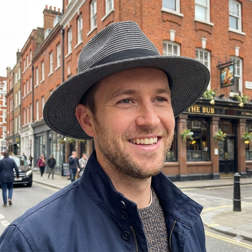 Men’s Handmade Panama Hat | Wide Brim, Classic Crown & Ideal for Spring/Summer Smart Casual Wear