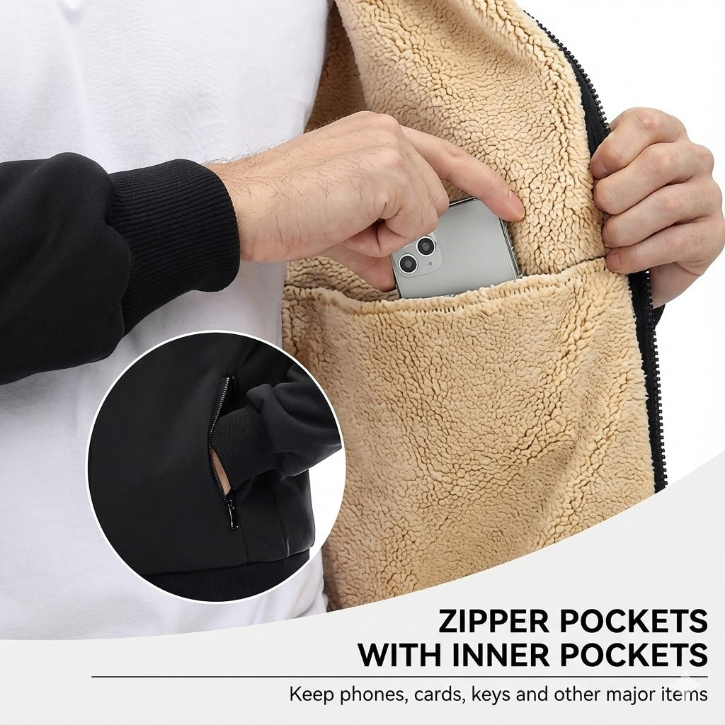 Men´s Fleece Lined Hoodie Full Zip