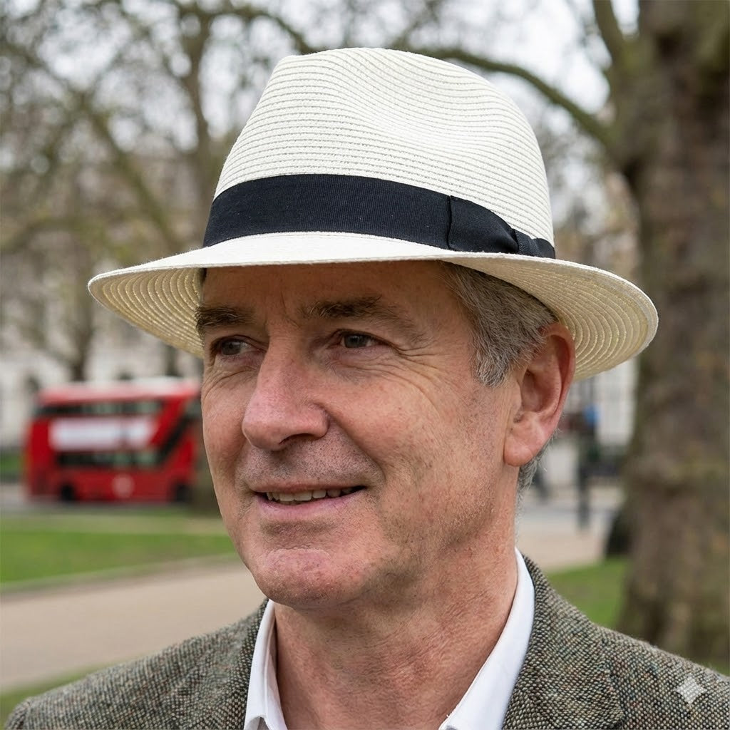 Men’s Handmade Panama Hat | Wide Brim, Classic Crown & Ideal for Spring/Summer Smart Casual Wear