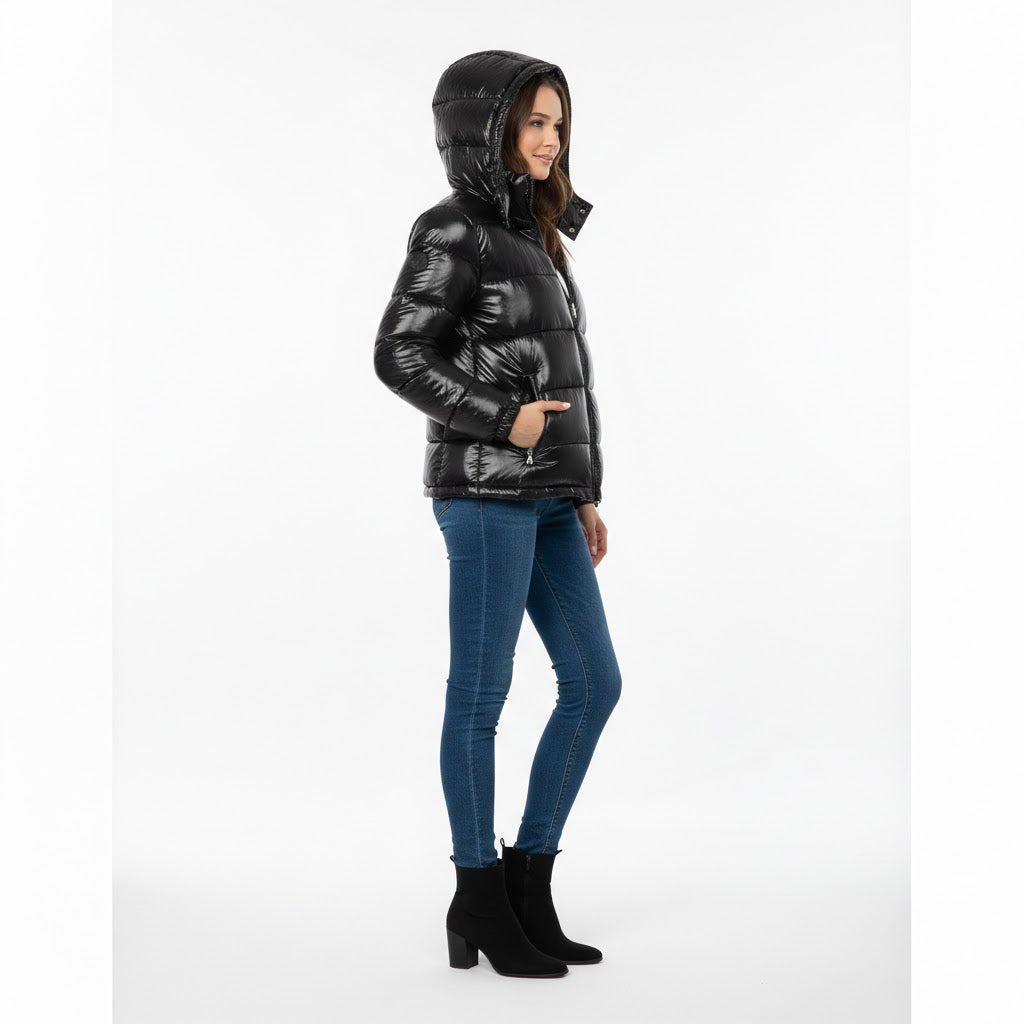 Shiny Women's Winter Jacket - Lightweight, Warm Cold Protection Coat