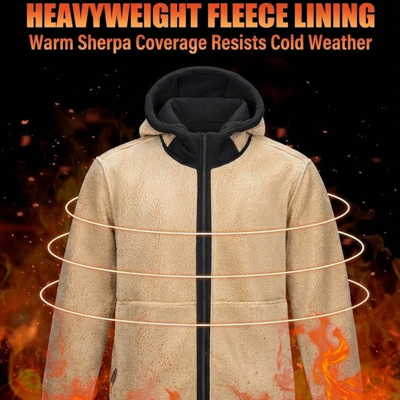 Men´s Fleece Lined Hoodie Full Zip