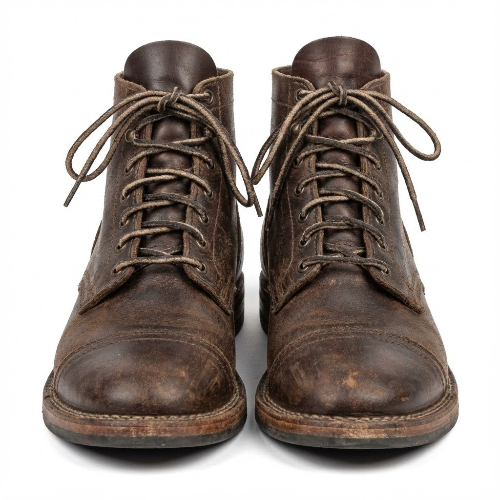 Ankle Boots for Men – Premium Leather Lace-Up Style | Brown Casual/Smart Everyday Wear