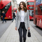 Women’s Structured Blazer Coat | Tailored, Buttoned Design for Business & Smart Casual Wear